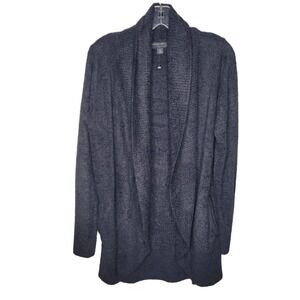 Barefoot Dreams Cozy Chic Lite 452 Circle Cardigan sz Med cardi Sweater Black